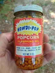 NOS Vintage HOWDI-POP Pop Corn Glass Jar CLARK FOODS LOUISVILLE,KY