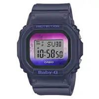 在飛比找momo購物網優惠-【CASIO 卡西歐】冬季極光夜光電子錶/紫面40mm(BG