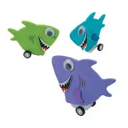 Shark Pull-Back Toy Craft Kit - Craft Kits - 12 Pieces
