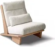 Sofas and Couches Solid Wood Sofa Chair Indoor Leisure Chair High Back Single Sofa Living Room Lamb Velvet Chair Single Sofa Chair for Living Room Corner Chair Bedroom Salon Office