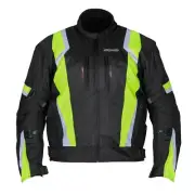 RKSports MENS 1509 HIGH VIS TEXTILE MOTORBIKE MOTORCYCLE JACKET