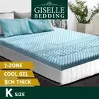 Giselle Bedding Memory Foam Topper 5cm King Mattress 7-Zone Cool Gel Bamboo