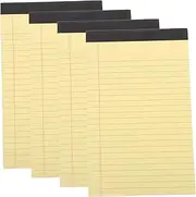 VILLFUL Convenient A5 Size Memo Pads 4 Pack of Legal Writing Pads Horizontal Lines for School Work and Home
