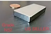 N52 Neodymium 2” x 1” Block Magnet Super Strong Rare Earth