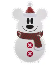 Disney 44inch FlatTastics Mickey Mouse as Snowman Prelit LED Christmas Yard Deco