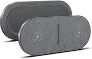 Wireless Charger Pad 2 in 1 Dual Wireless Charger for iPhones 16 15 14 13 12 11(Pro, Pro MAx,Plus,Mini), Airpod 4/3/Pro, Samsung Galaxy S Note Z Series,Galaxy Buds 3 pro, Pixel 9/9 pro/8/8 pro/7/Buds