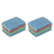 8pcs Kitchen Scrub Sponges 4.33" x 3.94" Microfiber Dish Sponge Scouring Sponge