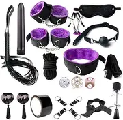17 Pcs Male And Female SM Erotic Slap Paddle Leather Plush Suit Teasing Bondage Suit Flirting Alternative Toys