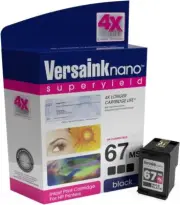 Versaink Nano 67 Ms Micr Black Ink Cartridges For Hp Inkjet Printers