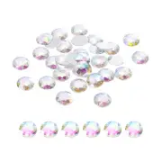 Flat Back Round Acrylic Rhinestones,10mm Starry Sky Crystal Rhinestones 100Pcs