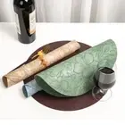 Round Placemats PU Leather Coaster Dining Table Place Mats Household