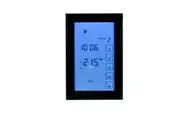 Radiant GTSB-DUAL-V Glass Fronted Dual Purpose Thermostat & Timer Switch - Vertical - Black