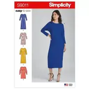 Simplicity Sewing Pattern 9011 Misses Knit Pullover Dress Size 6-14