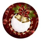 Christmas Table Cover Cloth Round Decorative Jacquard Tablecloth for Dining Room