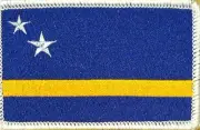 CURACAO Flag Patch With Hook & Loop Fastener WHITE BORDER #8