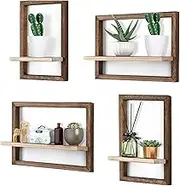 Floating Shelves for Wall - Floating Shelves Wall Mounted Square Wall Shelf - Cube Home Decor Geometric Wall Storage for Home & Living Room