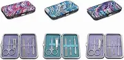 5 Piece Girls Glitter Nail Clipper Manicure Cuticle Set Case Set Kit Ladies Gift