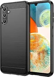 [Eabhulie] Galaxy A14 Case, Soft Carbon Fiber Brushed TPU Case Cover for Samsung Galaxy A14 5G/4G Black