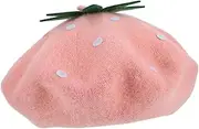 [GAROZATION] Mushroom Hats Kids Pink Bunny Hat Children Wide Brim Hat Kids Beanie Hat Straw Strawberries Hat