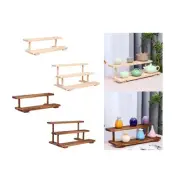 Wood Display Shelf Simple Portable Jewelry Rack for Ornaments Crafts Bedroom