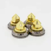 4Set HiFi Turntable Speaker Isolation Stand Spike Metal Feet Pads Gold Base Pad