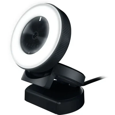 Razer Kiyo Webcam with Adjustable Ring Light (RZ19-02320100-R3U1) - Black