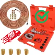 Brake Line Copper Coated Kit 25 FT 3/16 Inch Double & Single Flaring Repair Tool