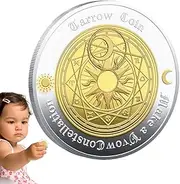 Générique Constellation Coin | Craft Commemorative Coin Collection,Tarot Divination Lucky Commemorative Coin, Sun Moon Divination Lucky Challenge Coin