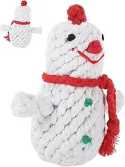 SEWOART Snowman Shaped Rope Dog Chewing Handwoven Teething for Dogs for Playtime and Health Reduces Boredom Furniture Damage