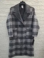 New Banana Republic Double Face Wool Blend Coat Charcoal Gray Size Medium