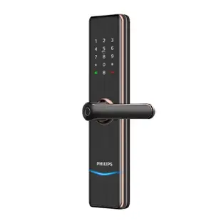 【PHILIPS 飛利浦】 EasyKey 7300把手式電子鎖(指紋│卡片│密碼│鑰匙│藍芽)紅色 免運含安裝