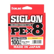 Sunline P.E Line X8 Siglon 300M P.E 8 100LB Orange (2592)