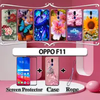 在飛比找蝦皮購物優惠-2 合 1 OPPO F11 手機殼帶鋼化玻璃曲面陶瓷屏幕保