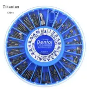 Dental Titanium Conical Screw Posts with Cross Head, 120 Assorted Pack