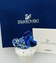NIB Swarovski It’s A Baby Boy Cupcake Box Elephant Crystal Figurine #1194041
