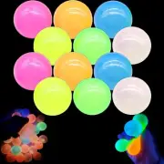 12/24Pcs Glorbs Balls Sticky Ceiling Balls Glow in The Dark Stress Relief Balls