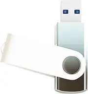 128GB USB 3.0 Flash Drives Black Silver Gradient Color USB Memory Stick Wholesale Bulk Swivel Design Thumb Drive for Data Storage (Black Silver)