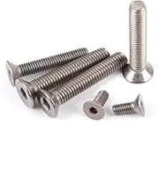 M2 M2.5 M3 M4 M5 M6 DIN7991 GR2 Pure Titanium Hexagon Hex Socket Flat Countersunk Head Screw(M4X35 10PCS)