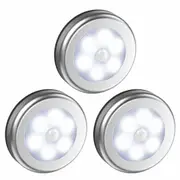 3pcs Night Light 6 LED Motion Sensor Stairs Hallway Home Lamp Battery Operated