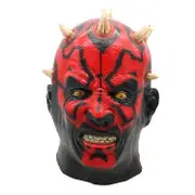 Sztxj Star Wars Darth Maul Mask Film And Television Peripheral Mask Halloween Horror Red Bull Devil Ghost Mask, About 28*25cm