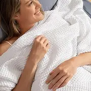 PHF 100% Cotton Waffle Weave Blanket King Size 104" x 90"-Lightweight Washed Soft Breathable Blanket for All Season -Perfect Blanket Layer for Couch Bed Sofa-Elegant Home Decoration-White