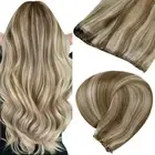 9A 12inch - 28inch 120g Micro Beads Weft Hair Extensions black brown Blonde