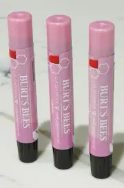 (3 Pack) Burt's Bees Guava Lip Shimmer - 0.09 oz Natural, Peppermint Oil Sealed