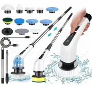 11 In 1 Electric Spin Scrubber Turbo Scrub Cleaning Brush Cordless Rechargeable