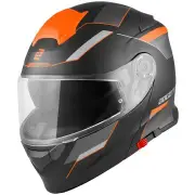 V271 Delta Matt Black Orange Modular Helmet