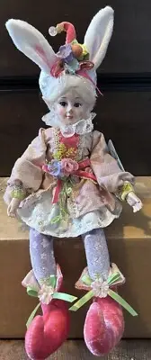 CYNTHIA ROWLEY Designer Easter Bunny Fairy Pixie Elf Shelf Sitting Doll