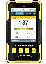 Nuclear Radiation Detector GQ GMC-800 Geiger Counter USA Design Product US National Standard Large Color LCD Display 5 Alarm Types Dosimeter Data Save & Global Share Beta Gamma X-ray Portable Device