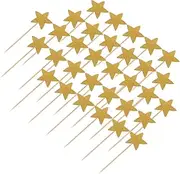IMIKEYA 70pcs Glitter Star Cupcake Toppers DIY Dessert Decorations Safe Material for Cakes Cupcakes Ice for Celebrations