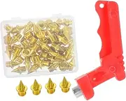 WOONEKY Steel Track Spikes 52 Pcs Set Replacement for Running Golf Shoes Wrench Included