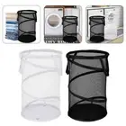 Large Capacity Spiral Mesh Laundry Hamper Collapsible and Practical Storage
